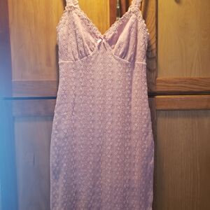 No Boundaries Light Pink Lace Mini Dress